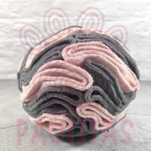 Pelota de Olfato para Perros - 15 cm - gris y rosa