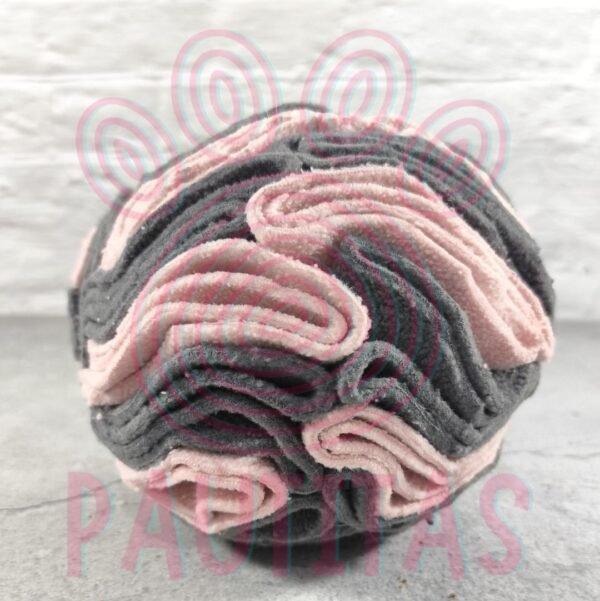 Pelota de Olfato para Perros - 15 cm - gris y rosa